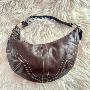 Vintage Coach Dark Brown Leather Bag